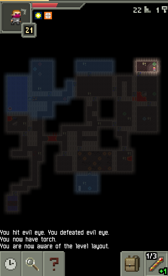 Level generation for Pixel Dungeon? (Screenshot taken from the